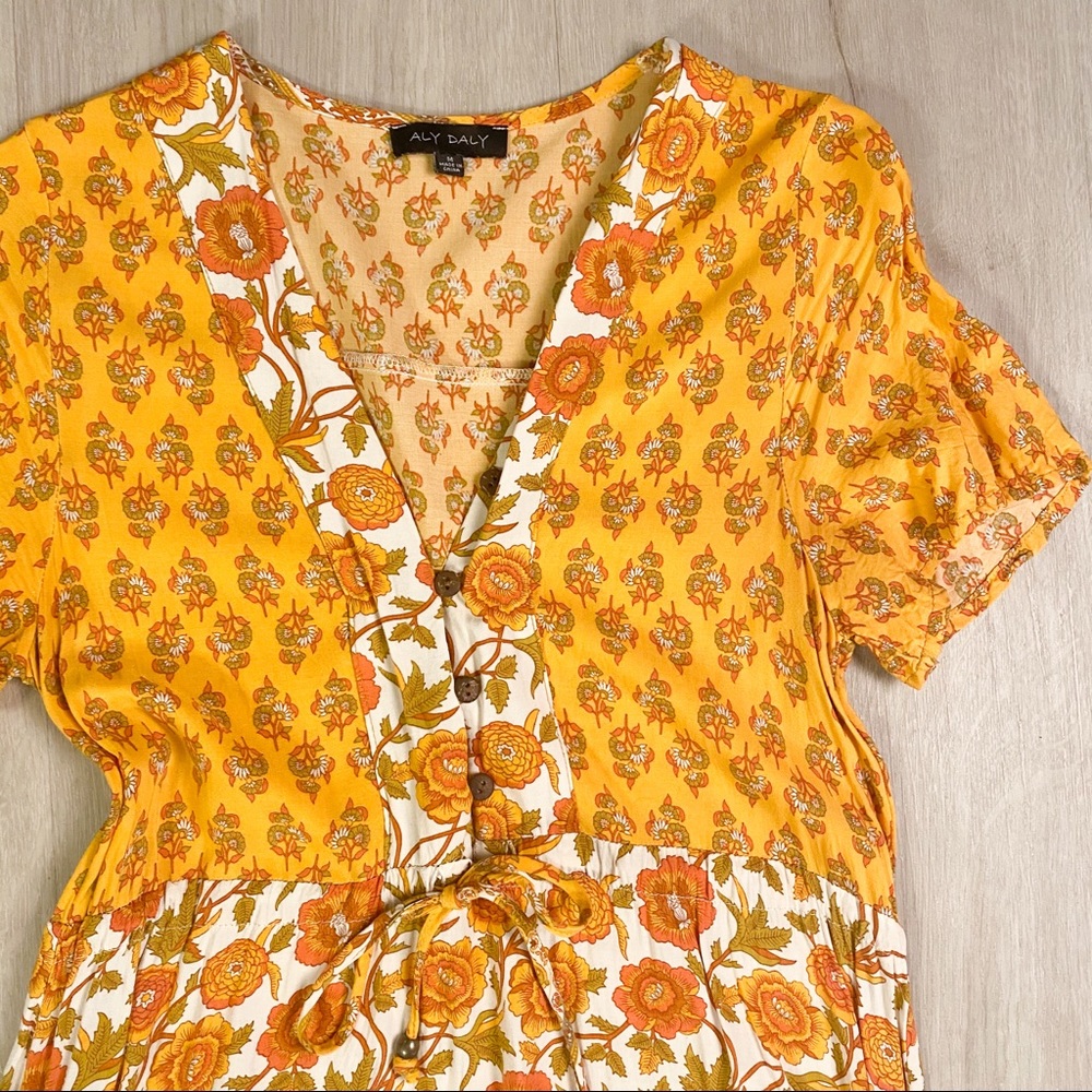 Yellow Floral Maxi Dress from Pink Desert - Picture 3 of 10